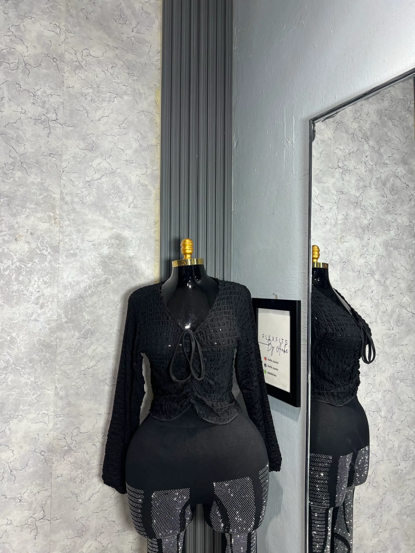 Ruched Long Sleeve (white, Large)